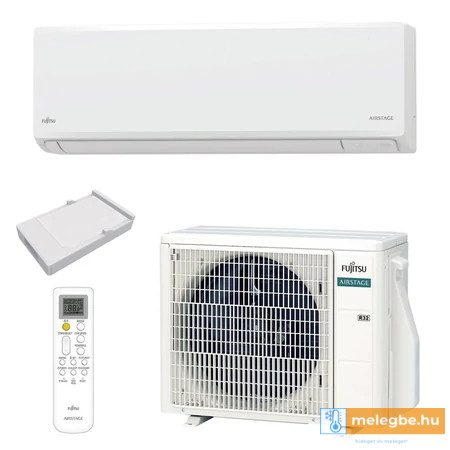 Fujitsu Airstage Eco ASEH09KNCA / AOEH09KNCA oldalfali mono split klíma - 2.5 kW