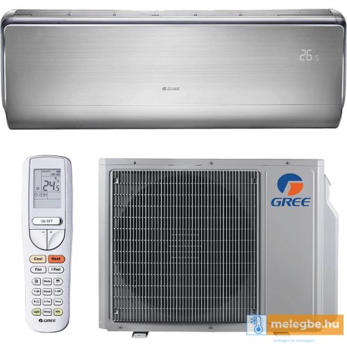 Gree U-Crown Silver GWH09UB-K6DNA4A oldalfali mono split klíma - 2.7 kW